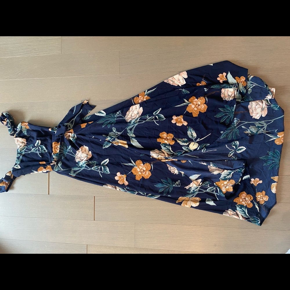 Floral wrapped dress